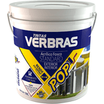 Tinta Acrílica Pop Fosco Verbras Exterior-Interior Balde 18L