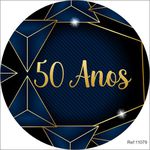 Painel 50 Anos Em Tecido 1,50x1,50 c/elástico