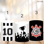 Painel Festa Kit Cilindros Corinthians - P/M/G 3 Unidades