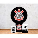 Projeto Corinthians Painel 1,50 + 3 Cilindros Tecido C/elástico