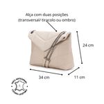 Bolsa Feminina Couro Legítimo Matelassê Alça Corrente Off