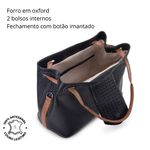 Bolsa Bucket Feminina Couro Legítimo Transversal Preta