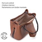 Bolsa Bucket Feminina Couro Legítimo Transversal Caramelo