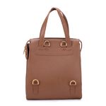 Bolsa Transversal Mochila Feminina Couro Legítimo Caramelo