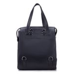 Bolsa Transversal Mochila Feminina Couro Legítimo Preta