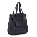 Bolsa Transversal Mochila Feminina Couro Legítimo Preta