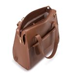 Bolsa Transversal Mochila Feminina Couro Legítimo Caramelo
