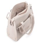 Bolsa Transversal Mochila Feminina Couro Legítimo Off white