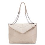 Bolsa Feminina Couro Legítimo Matelassê Alça Corrente Off