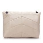 Bolsa Feminina Couro Legítimo Matelassê Alça Corrente Off