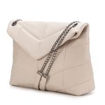 Bolsa Feminina Couro Legítimo Matelassê Alça Corrente Off