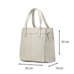 Bolsa Transversal Couro Legítimo Off white Bolsos Externos - Sem Forro 