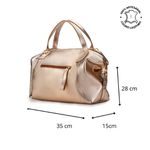 Bolsa Mille Transversal em Couro - Ouro Light