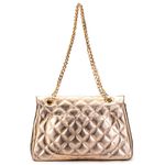 Bolsa Transversal Feminina Matelassê em Couro Alça de corrente Dourada - Ouro Light