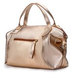 Bolsa Mille Transversal em Couro - Ouro Light
