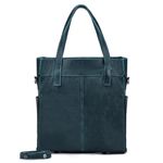 Bolsa Transversal Couro Legítimo Azul Marinho Bolsos Externos - Sem Forro 