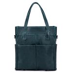Bolsa Transversal Couro Legítimo Azul Marinho Bolsos Externos - Sem Forro 