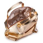 Bolsa Mille Transversal em Couro - Ouro Light