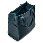 Bolsa Transversal Couro Legítimo Azul Marinho Bolsos Externos - Sem Forro 