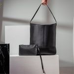 Bolsa Jade Estilo Saco Couro - Preta