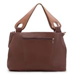 Bolsa Hobo Feminina Couro Legítimo Transversal Café