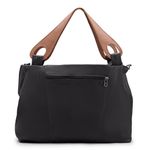 Bolsa Hobo Feminina Couro Legítimo Transversal Preta