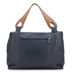 Bolsa Hobo Feminina Couro Legítimo Transversal Azul