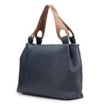Bolsa Hobo Feminina Couro Legítimo Transversal Azul