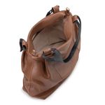 Bolsa Hobo Feminina Couro Legítimo Transversal Caramelo
