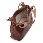 Bolsa Hobo Feminina Couro Legítimo Transversal Café
