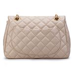 Bolsa Transversal Feminina Matelassê em Couro Alça de corrente Dourada – Off white 