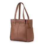 Bolsa Transversal Couro Legítimo Caramelo Bolsos Externos - Sem Forro