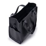 Bolsa Transversal Couro Legítimo Preta Bolsos Externos - Sem Forro