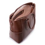 Bolsa Executiva Em Couro Legítimo Para Notebook Transversal Shopper Café