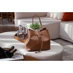 Bolsa Bucket Feminina Couro - Caramelo