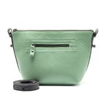 Bolsa Tulipa Feminina Transversal Couro - Verde