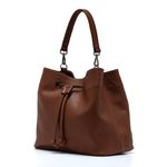 Bolsa Bucket Feminina Couro - Caramelo