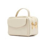 Bolsa Baú Jasmin Feminina Transversal Couro – Marfim