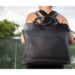 Bolsa Feminina Transversal , Tiracolo , Mochila E Bolsa De Ombro 3 Em 1 Em Couro Legítimo - Preta