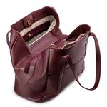 Bolsa Feminina Transversal Tiracolo Ombro Alça Removível e Regulável Tripla em Couro Legítimo - Vinho - Marsala