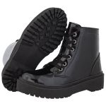 Coturno Feminino Cano Baixo Crshoes Verniz Preto 