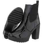 Coturno Feminino Tratorado Crshoes Verniz Preto Com Elástico 