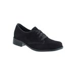 Oxford Feminino Salto Baixo CRshoes Camurça Preto