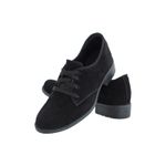 Oxford Feminino Salto Baixo CRshoes Camurça Preto