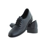 Oxford Feminino Salto Baixo CRshoes Preto Fosco