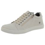 Sapatenis masculino casual CRshoes com ziper areia