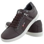 Sapatenis masculino casual CRshoes com ziper lateral Café