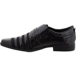 Sapato masculino social CRshoes verniz preto com brinde carteira