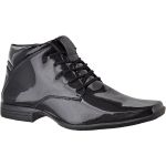 Bota social masculina CRshoes verniz preto + brinde carteira