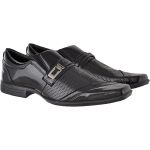 Sapato masculino social CRshoes verniz preto com brinde carteira